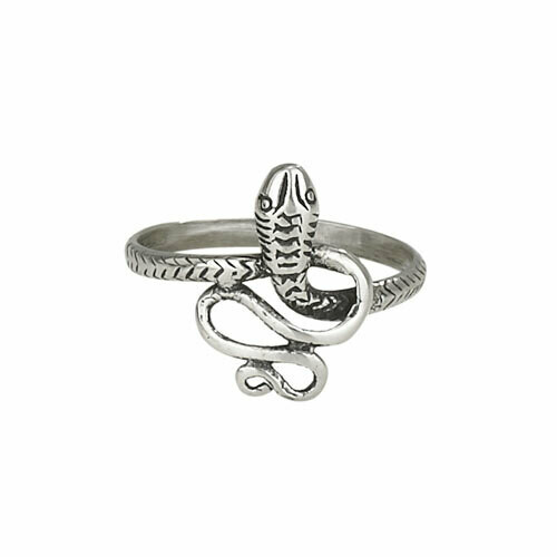 Sterling Silver Coiled Snake Ring - RTM2727