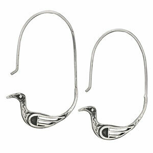 Sterling Silver Bird Hoop Earrings - H13 3350