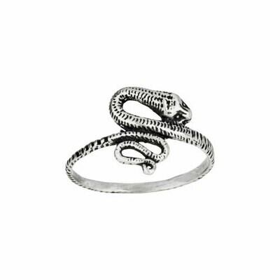 Sterling Silver Poised Snake Ring - RTM4194