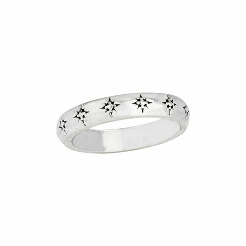 Sterling Silver Shining Stars Band - RTM4154