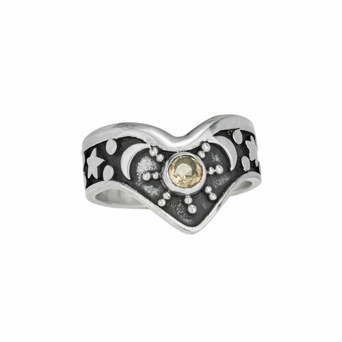 Sterling SIlver Galaxy Citrine Ring - RTM4122