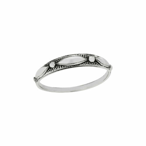 Sterling Silver Dot + Marquise Ring - RTM4278