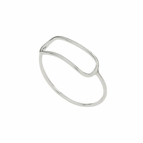 Sterling Silver Open Rectangle Ring - RTM4259