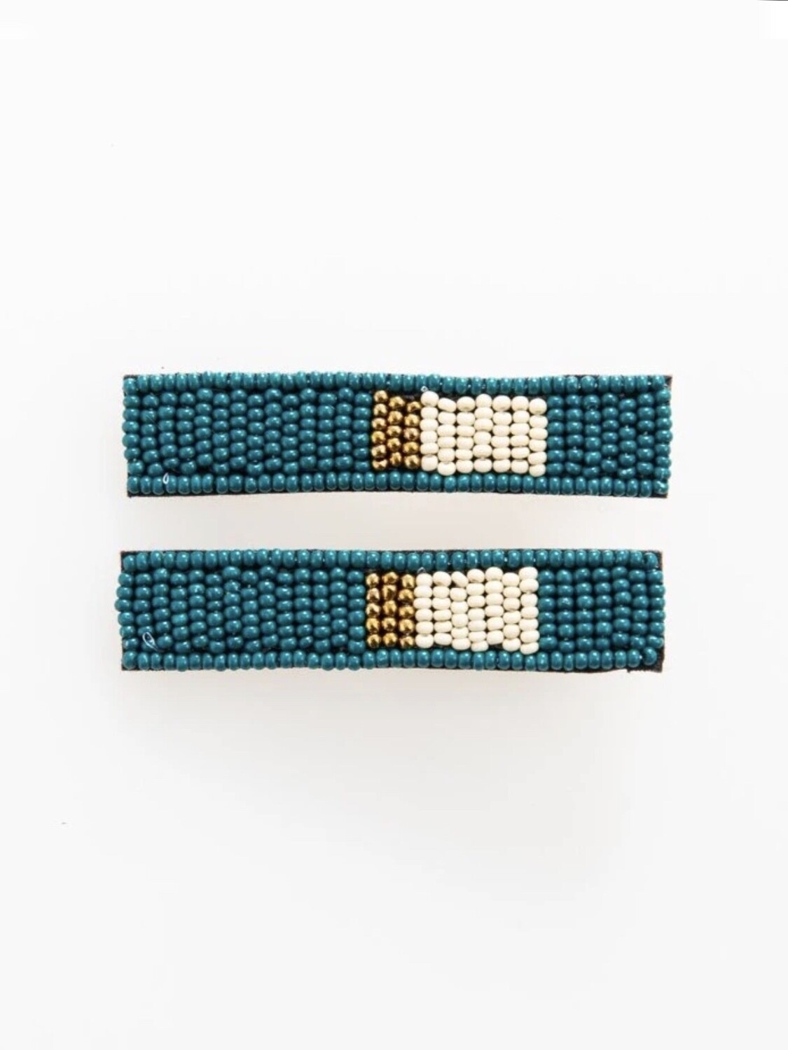 Peacock Small Hair Barrettes Pair - IAHA2