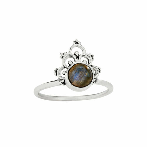 Sterling Silver Labradorite Henna Ring - RTM4349