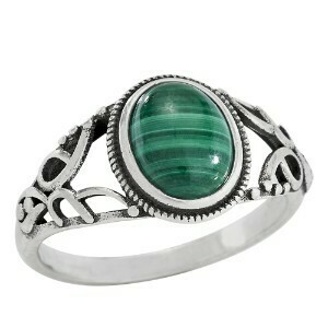 Sterling Silver Open Sided Malachite Ring -RTM3775