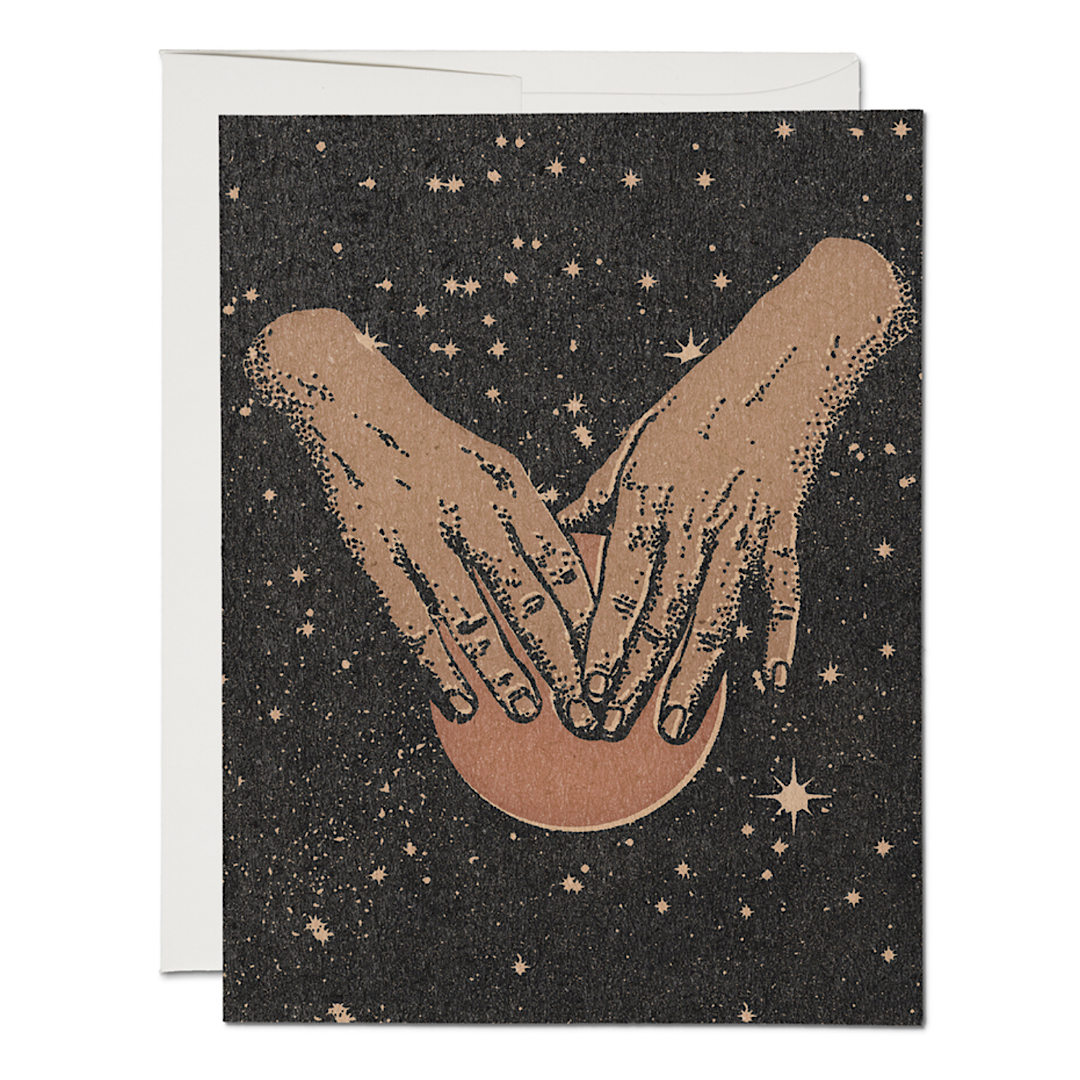 Hands In Space Greeting Card - RC60 SALE