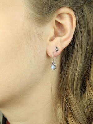 Sterling SIlver Rainbow Moonstone Earrings - ETM3609