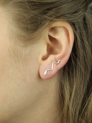 Sterling Silver Snake Ear Climbers - ETM4809
