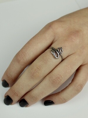 Sterling Silver Poised Snake Ring - RTM4194