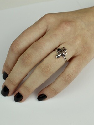 Sterling Silver Coiled Snake Ring - RTM2727
