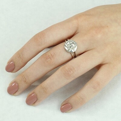 RP3724 Sterling Silver Large Sun + Moon RIng