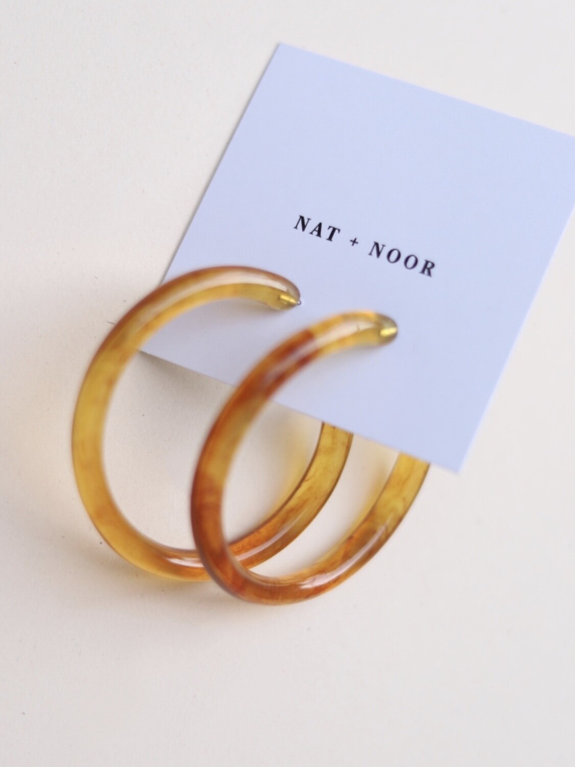 Milo Acetate Hoops - Amber
