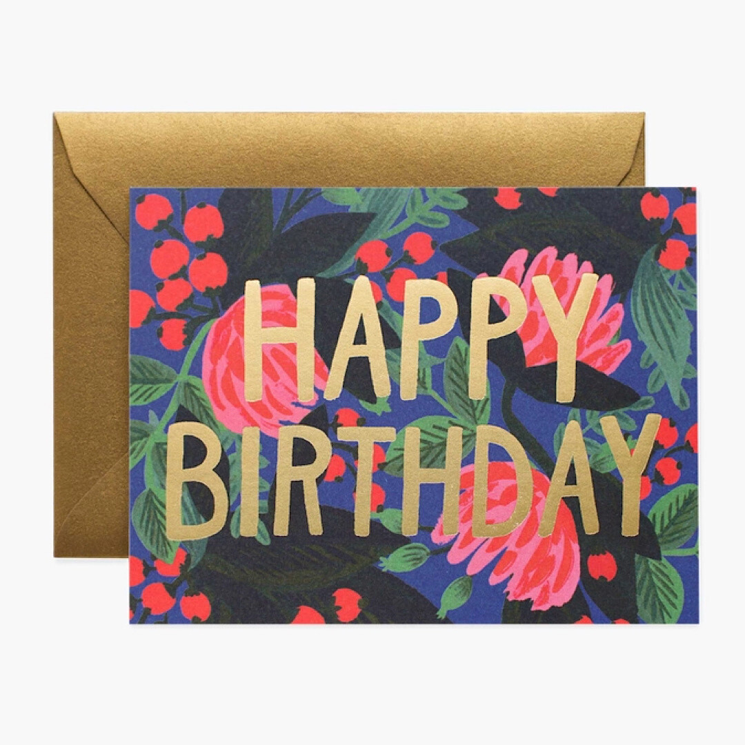 Floral Foil Birthday Card - Rifle Paper Co. RPC126