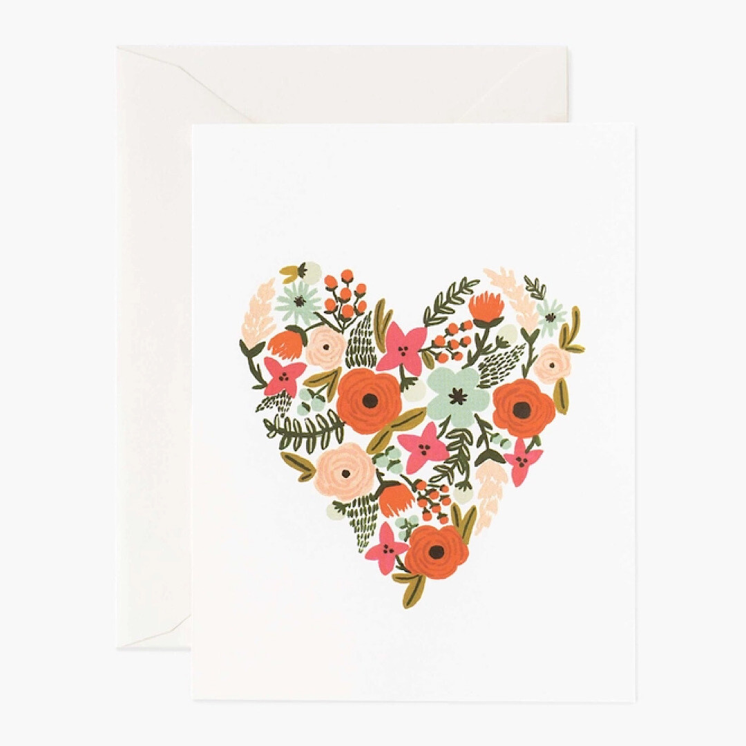 Floral Heart Card - Rifle Paper Co. RPC130