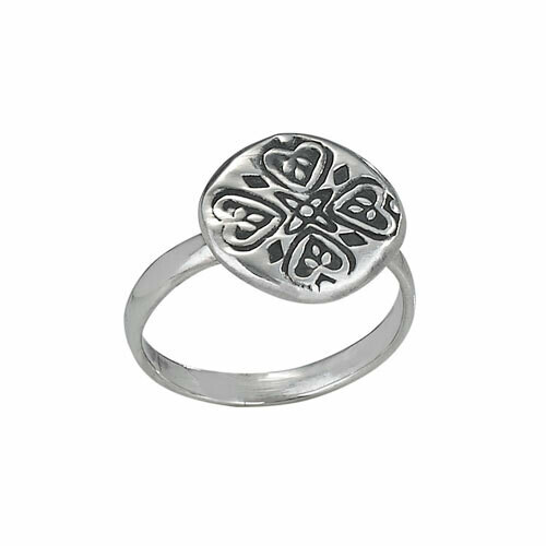 Sterling Silver Stamp Coin Ring - RTM2905