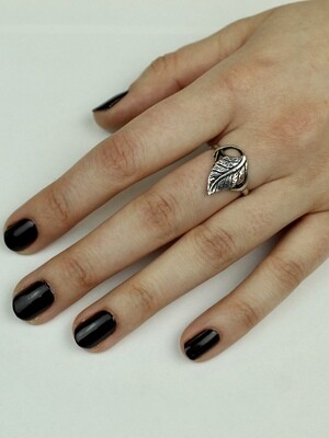 Sterling Silver Leaf Ring - RTM2749