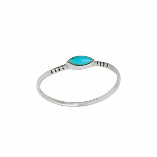 Sterling Silver Turquoise Marquise Ring - RTM4146
