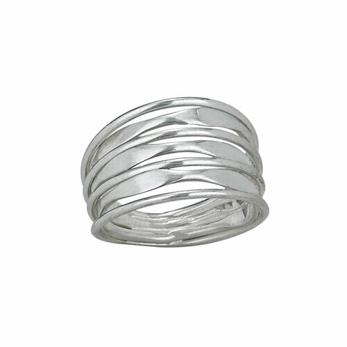 Sterling Silver Multi Bands Ring - RTM2857
