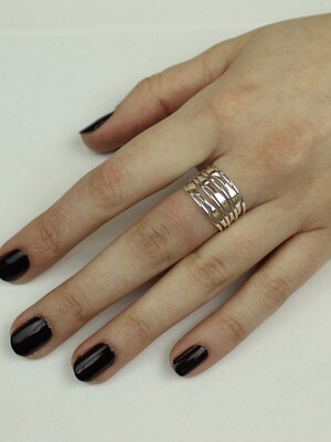 Sterling Silver Multi Bands Ring - RTM2857