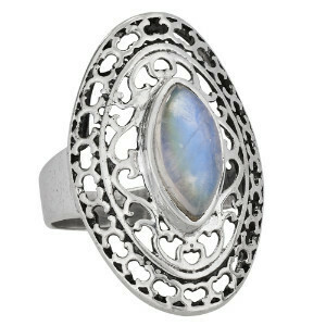 Sterling Silver Rainbow Moonstone Ring - RTM3931