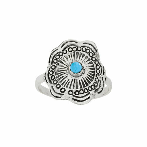 Sterling Silver Turquoise Hill Tribe Ring- RTM4306