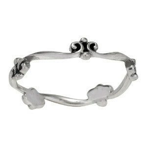 Sterling Silver Wavy Scrolls Band - RTM3965