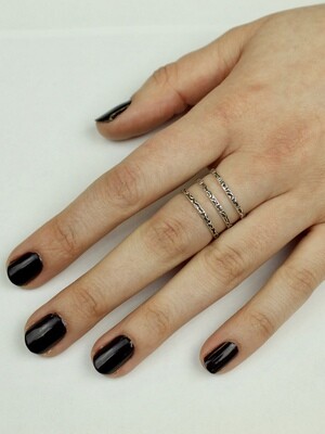 Sterling Silver Triple Adjustable Ring - RTM3844