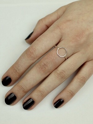 Sterling Silver Open Circle Ring -RTM4265
