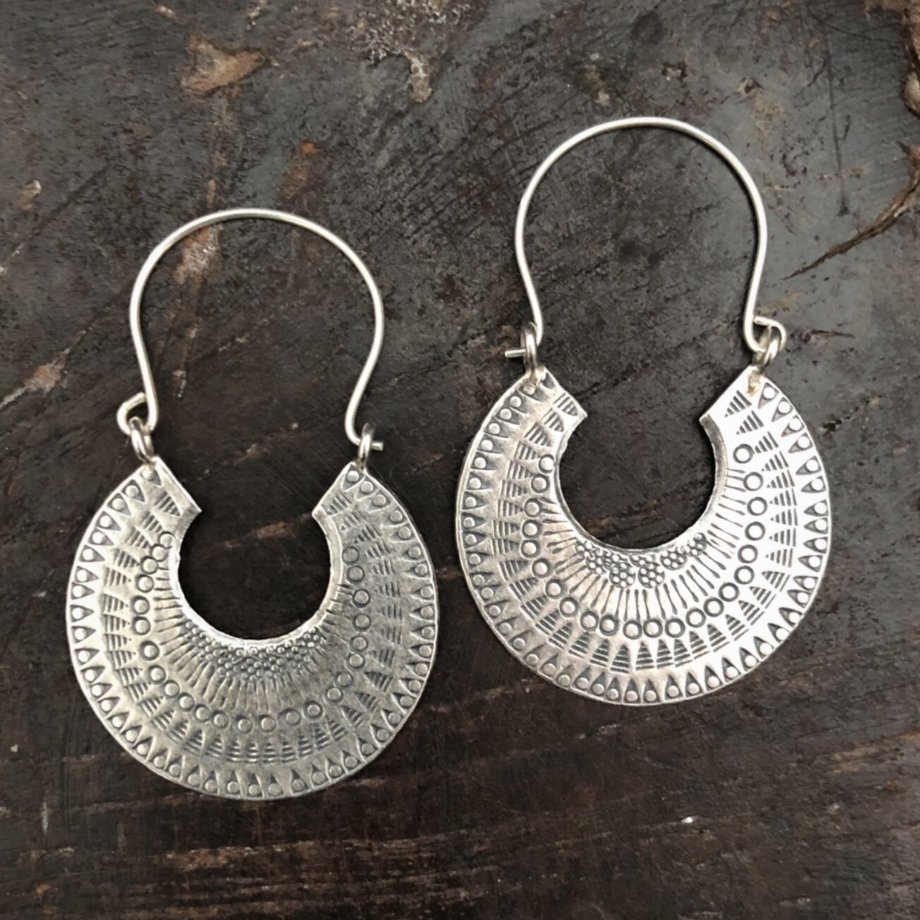 Hill Tribe Silver Sacred Path Earrings - HTE16