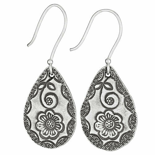 Hill Tribe Silver Teardrop Earrings - ETM4594