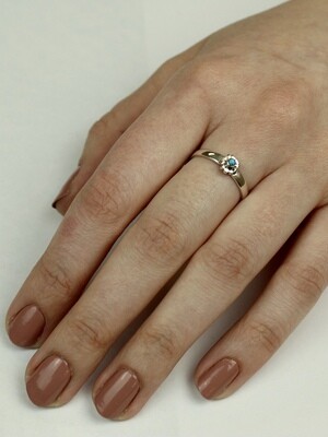 Sterling Silver Turquoise Flower Ring - RTM4300