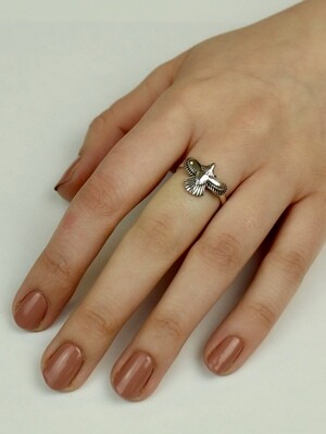 Sterling Silver Bird in Flight Ring - RTM4075