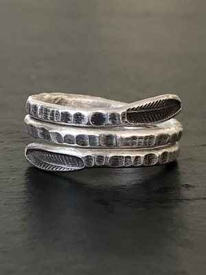 Hill Tribe Silver Serpent Wrap Ring - RAN11-2