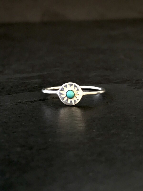 Petite Turquoise Starburst Ring - RB15