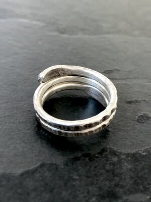 Hill Tribe Silver Serpent Wrap Ring - RAN11-2