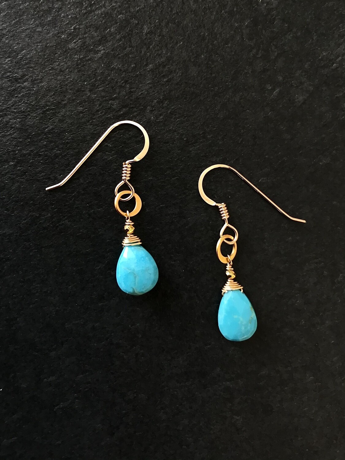 Turquoise & Circle Minerva Earrings - GDFDE4