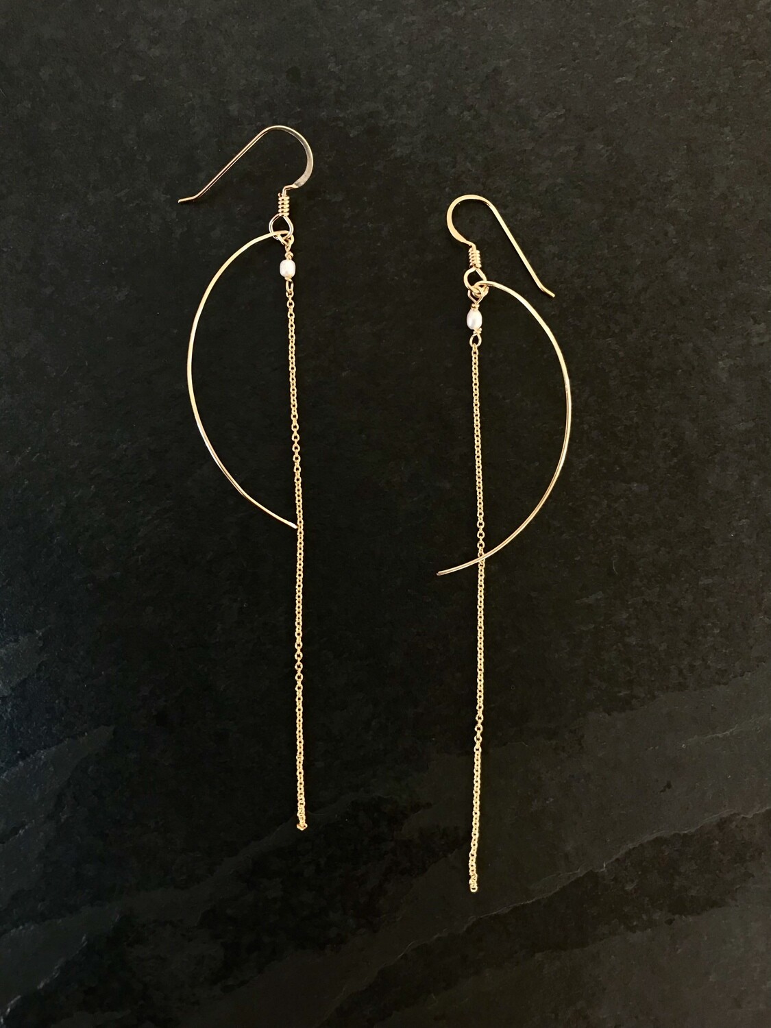 Venus Rice Pearl Gold-Filled Duster Earrings - GDFDVE20