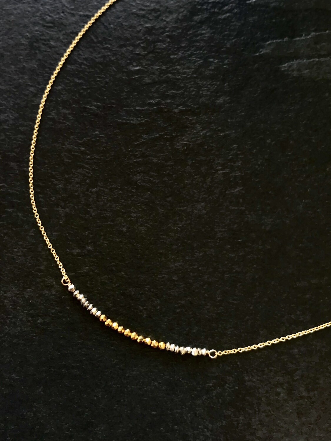 2 Tone Pyrite Artemis Necklace - GDFDSN19