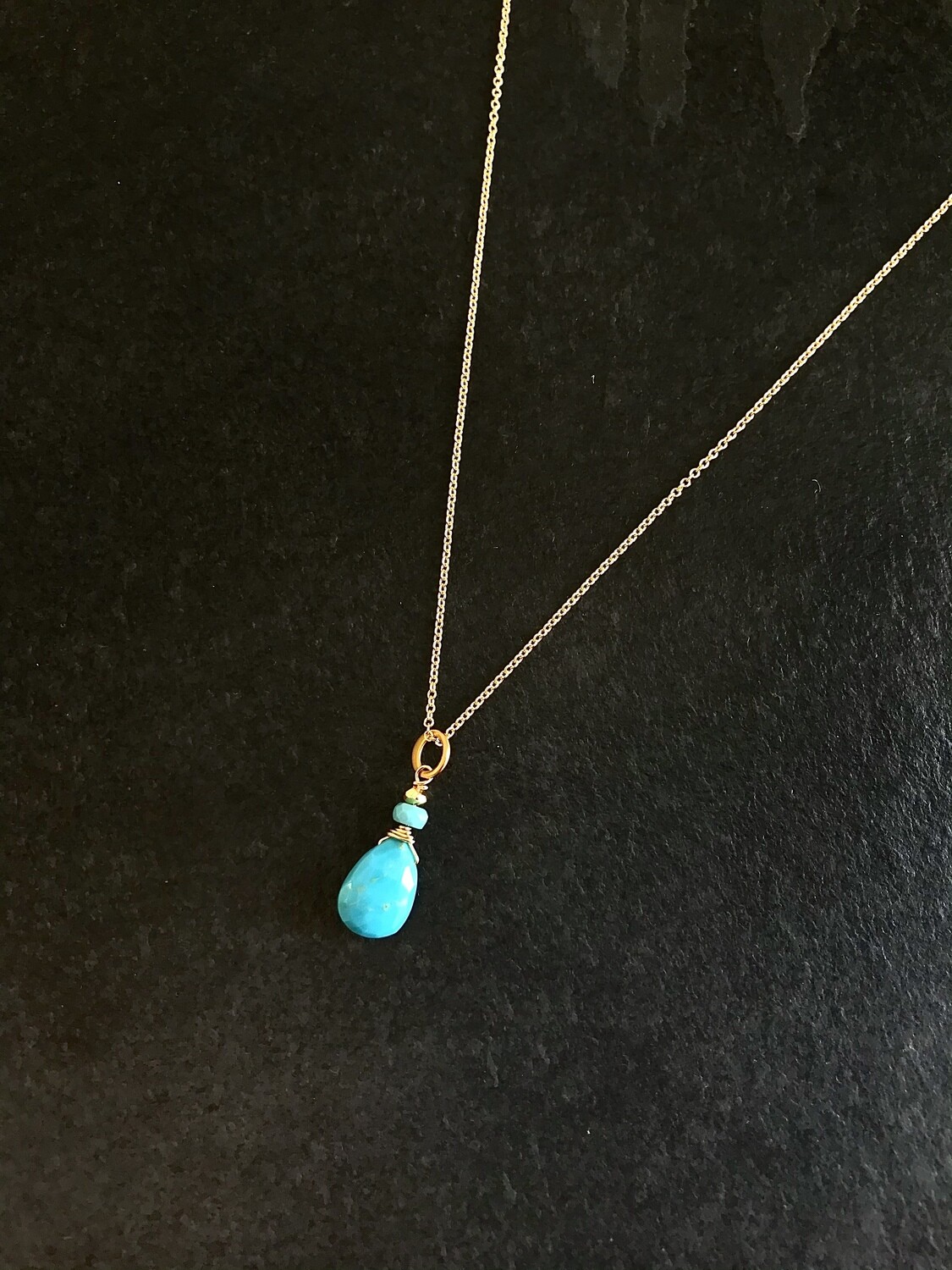 Turquoise & Circle Minerva Necklace - GDFDN4
