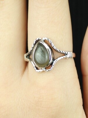 SIZE 9 - Sterling Silver Labradorite Ring - RIG9115
