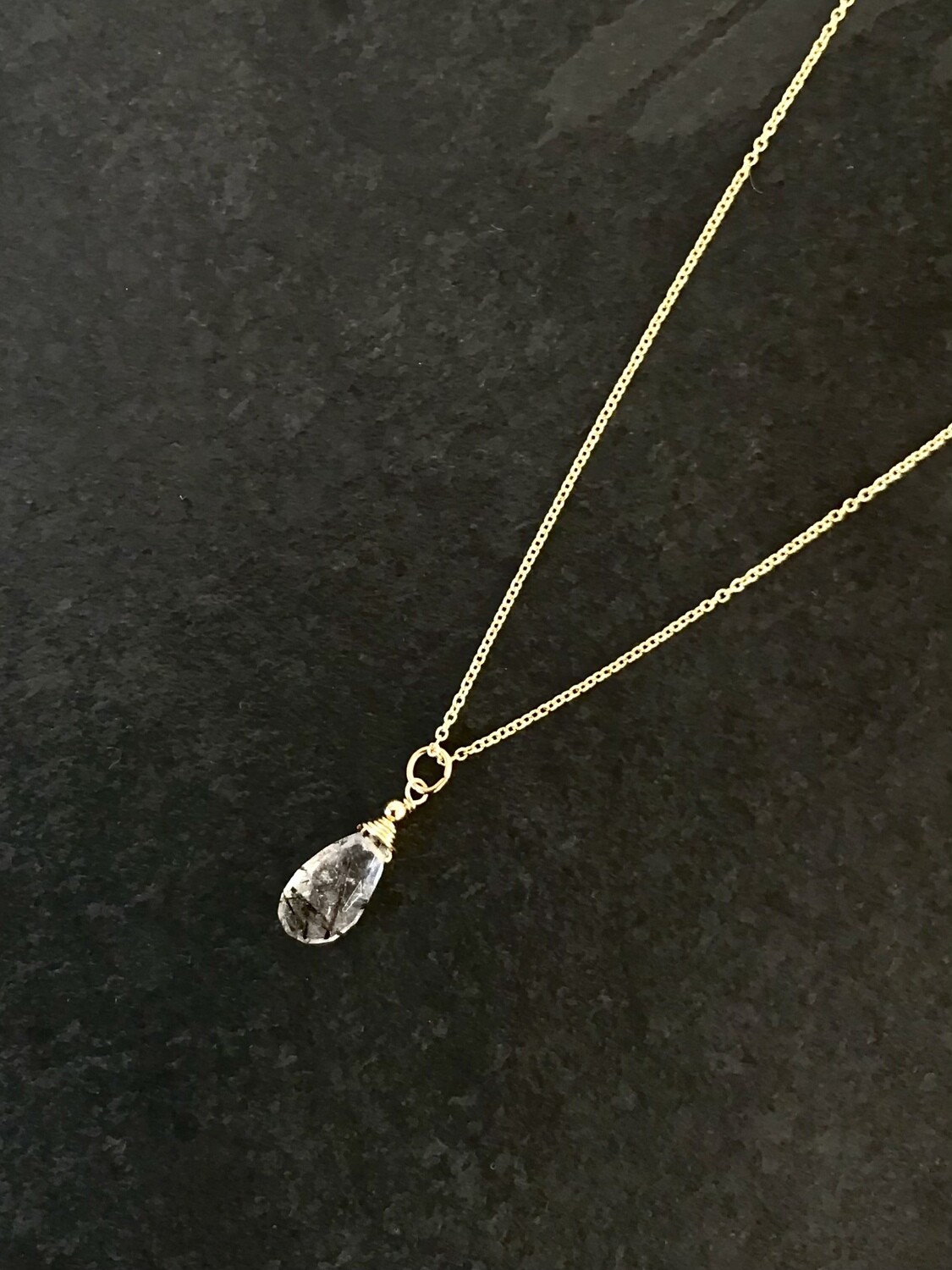Tourmalated Quartz Minerva Necklace - GDFDBN1-TQZ