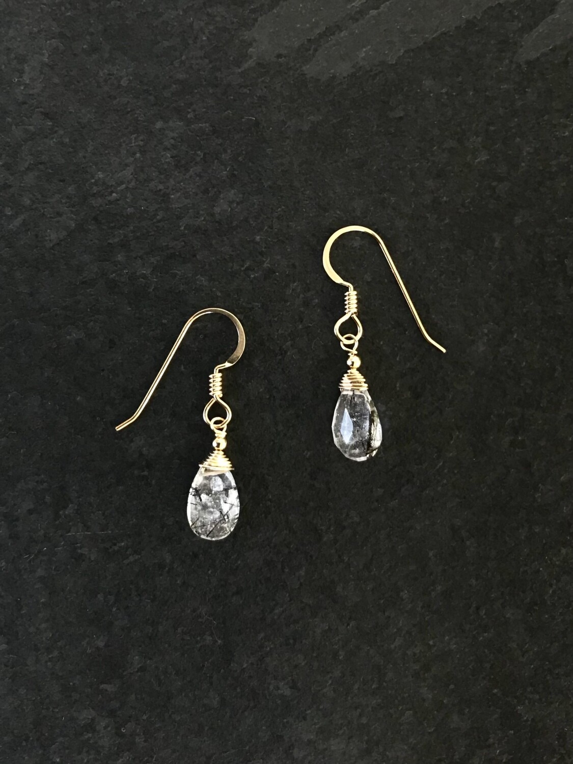 Tourmalated Quartz Minerva Earrings - GDFDBE1-TQZ