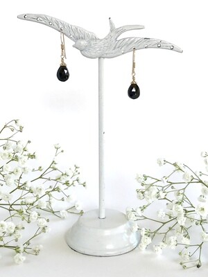 Black Spinel Minerva Earrings - GDFDBE1-BSP