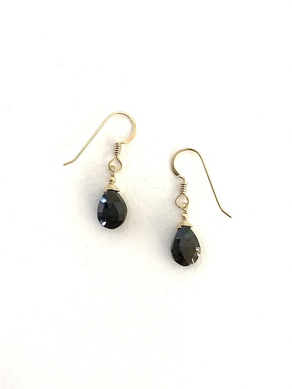 Black Spinel Minerva Earrings - GDFDBE1-BSP