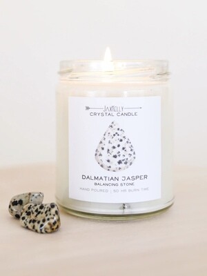 Crystal Candle - Dalmatian Jasper