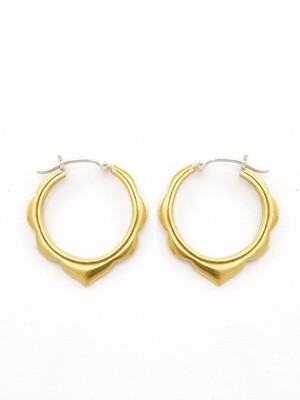 Ananda Hoop Earrings in Brass + Sterling Silver - IBE242