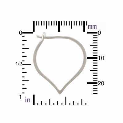Sterling Silver Minimalist Petal Hoop - H12-2246
