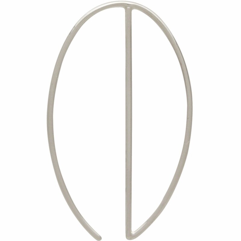 Sterling Silver Minimalist Long Geometric Hoops - H12-3138