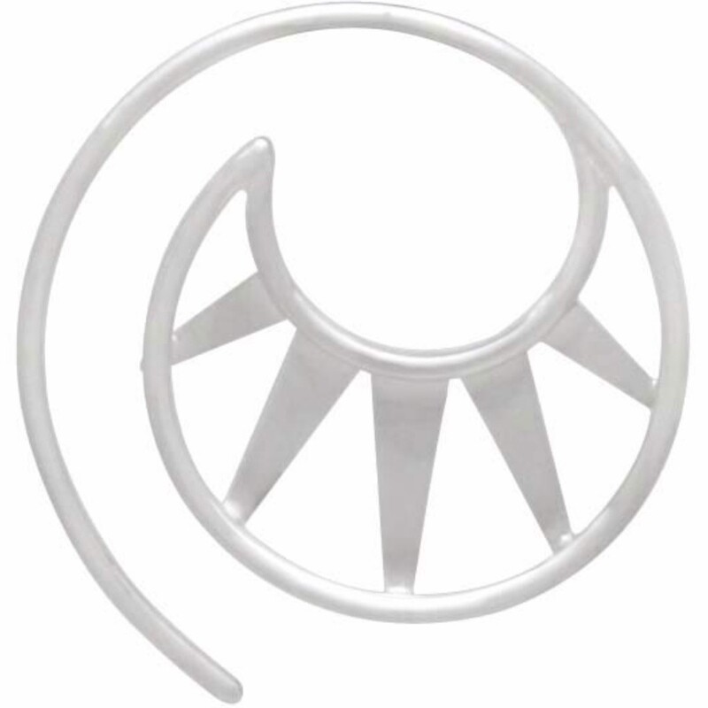 Sterling Silver Lightweight Sunrays Hoops - H12-3370